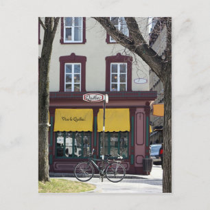 Quebec city scene postcard