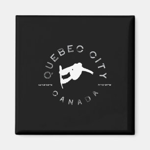 Quebec City Stoneham Mt Tremblant Vintage Snowboar Magnet