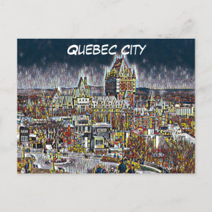 QUEBEC CITY TRAVEL POSTCARD