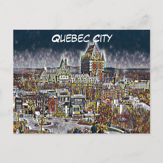 QUEBEC CITY TRAVEL POSTCARD (Front)
