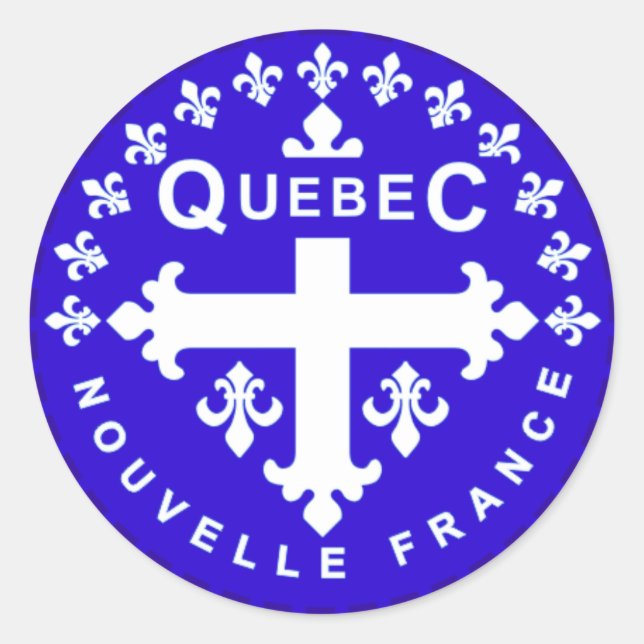 Quebec Classic Round Sticker (Front)
