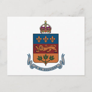 Quebec Coat of Arms (alternative) Postcard