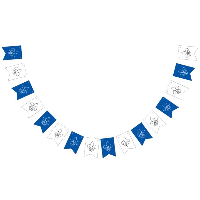 Québec drapeau fleur de lys Délicat Bunting (All)