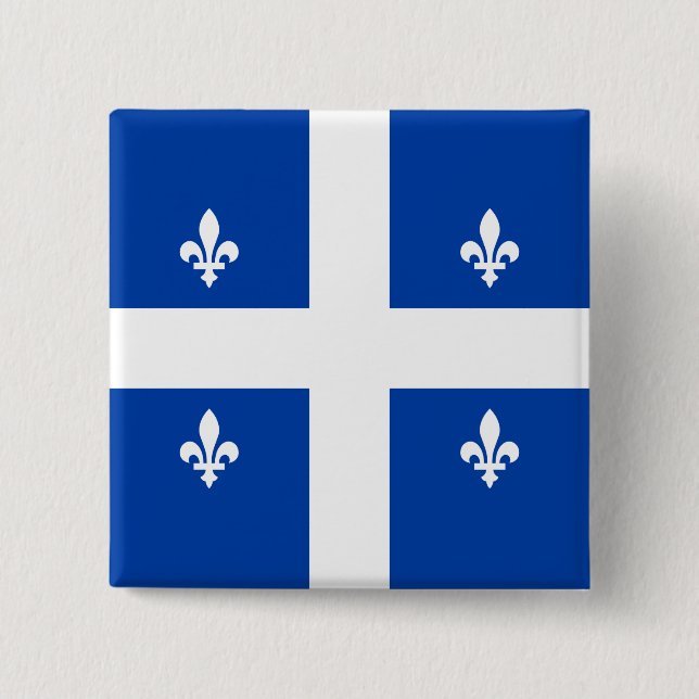 Quebec Flag 15 Cm Square Badge (Front)