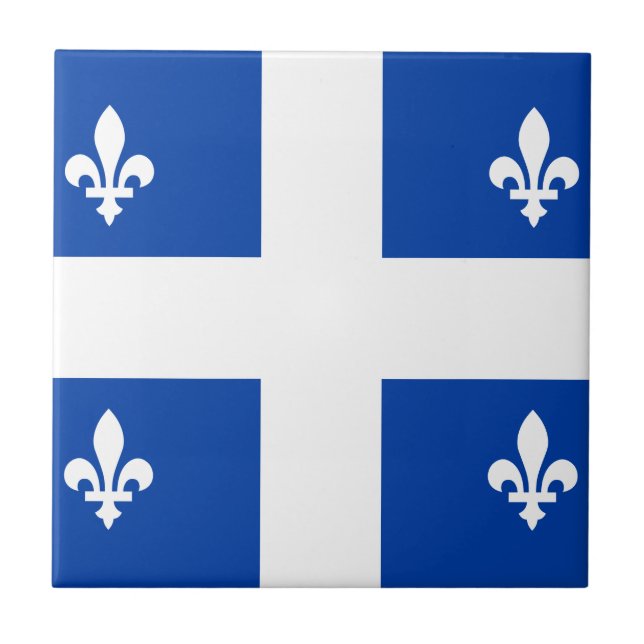 Quebec Flag Ceramic Tile (Front)