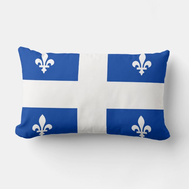 Quebec Flag Lumbar Cushion (Front)