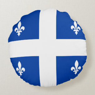 Quebec Flag Round Cushion