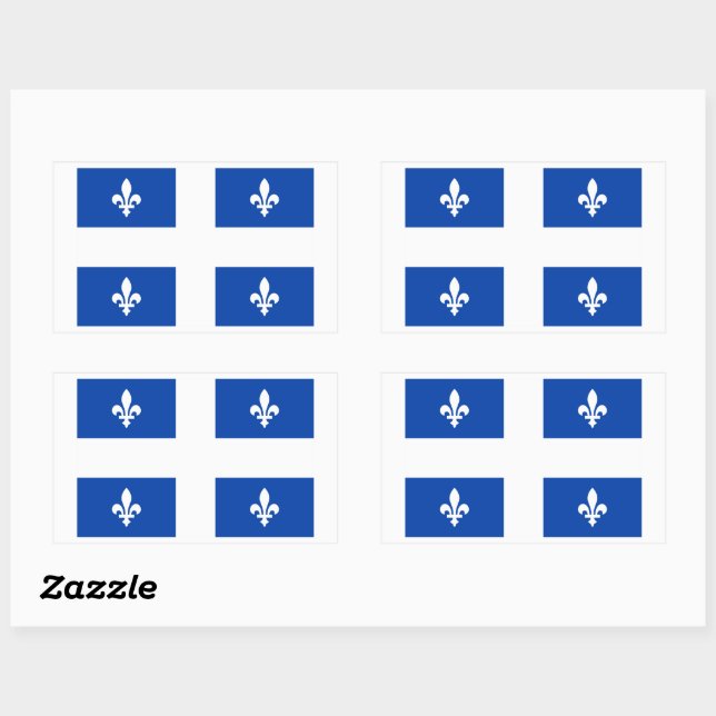 Quebec Flags Graphic Rectangular Sticker (Sheet)