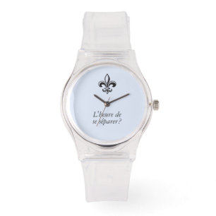 Québec fleur de lys VOTRE TEXTE Heure de seSéparer Watch