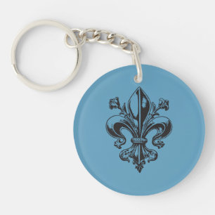 Québec fleur lys élégant Champlain - VOS COULEURS Key Ring