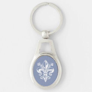 Québec goth fleur de lys français VOS COULEURS Key Ring