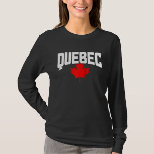 Quebec Maple Leaf Canada Canadian Flag Pride Ragla T-Shirt