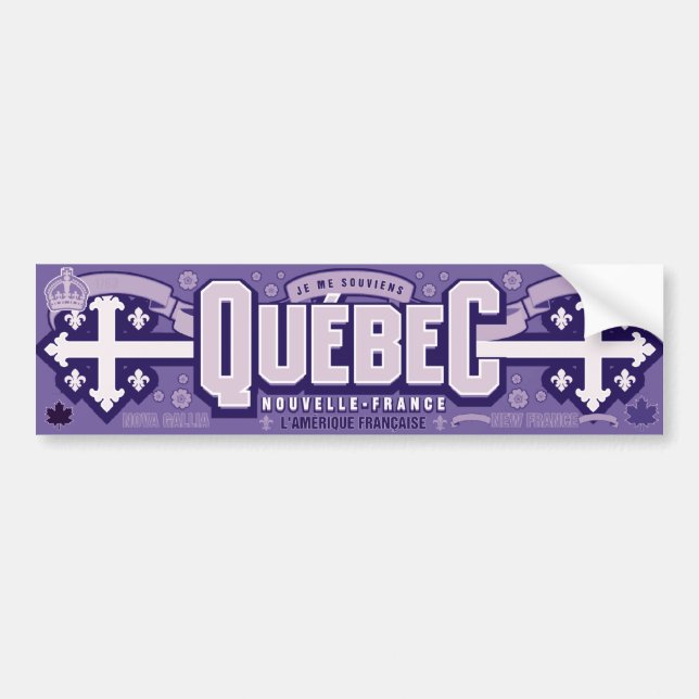 Québec. Nouvelle-France Bumper Sticker (Front)