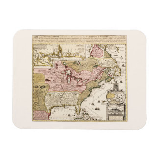 Quebec/Nouvelle-France mediaeval french map Magnet