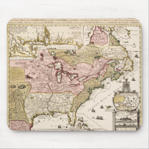Quebec/Nouvelle-France mediaeval french map Mouse Pad
