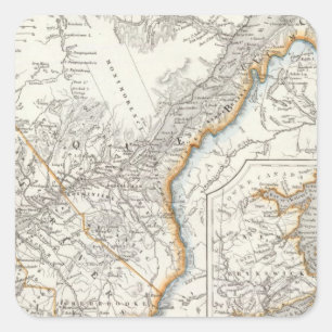 Quebec, Nova Scotia, New Brunswick Square Sticker