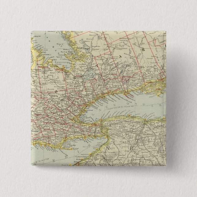 Quebec, Ontario, Canada 15 Cm Square Badge (Front)