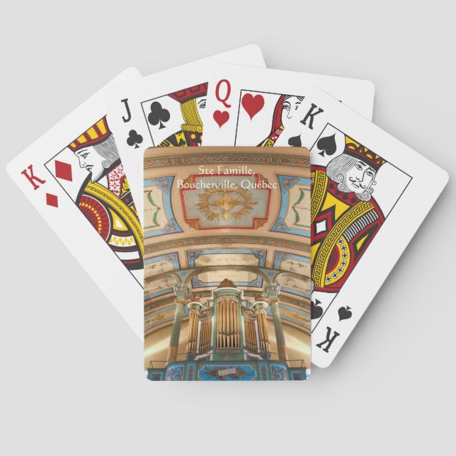 Quebec organ playing cards (Back)