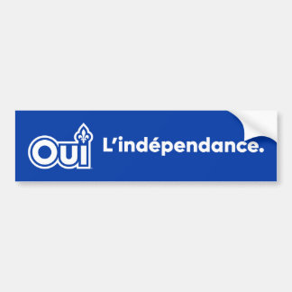 Quebec OUI Independance Bumper Sticker