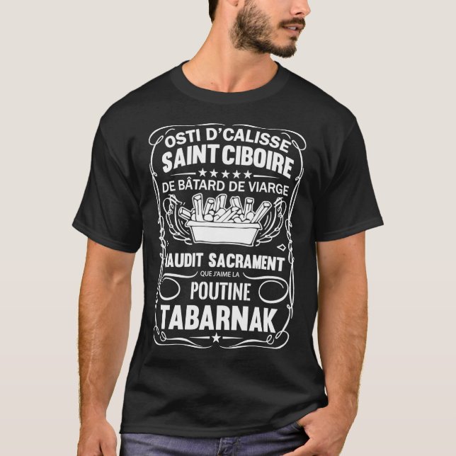 Quebec POUTINE - Coronation And Expressions Of Que T-Shirt (Front)