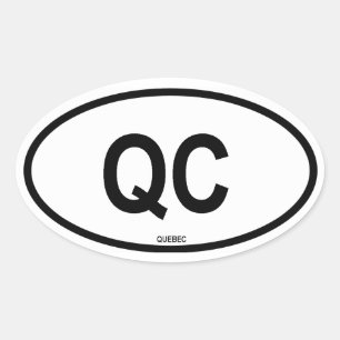Quebec "QC" Oval Sticker