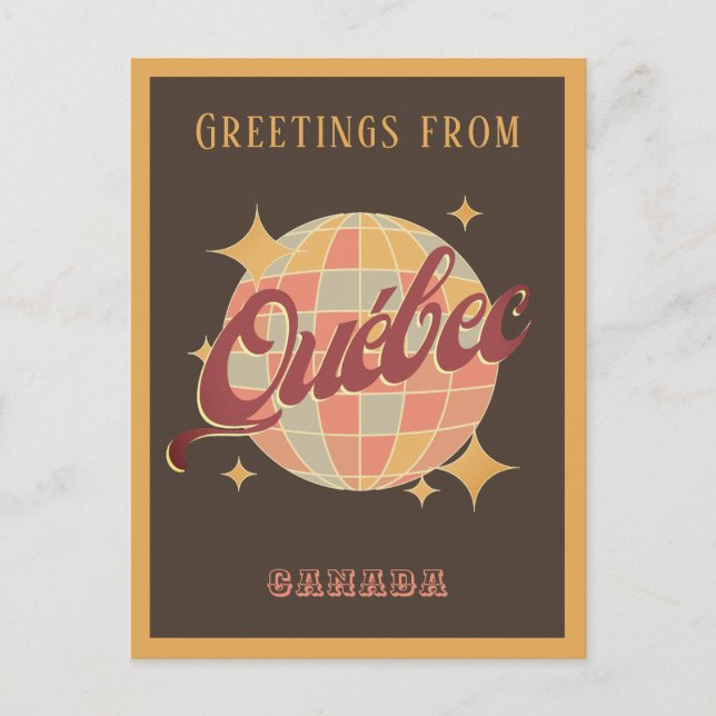 Québec Quebec Canada Retro Postcard (Front)