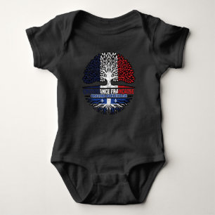 Quebec Québécois French France Tree Roots Flag Baby Bodysuit