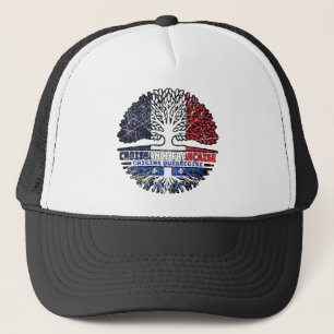 Quebec Québécois French France Tree Roots Flag Trucker Hat