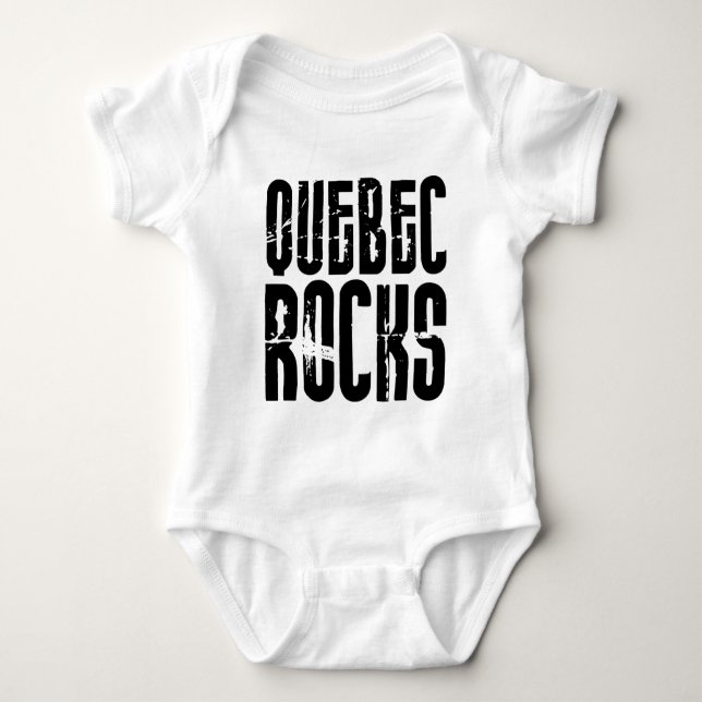 Quebec Rocks Baby Bodysuit (Front)