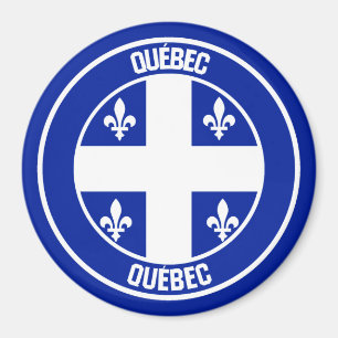 Quebec Round Emblem Magnet