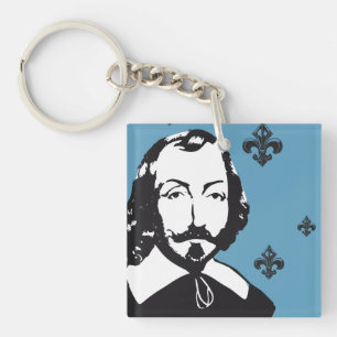 Québec Samuel de Champlain 1608 Signature Français Key Ring