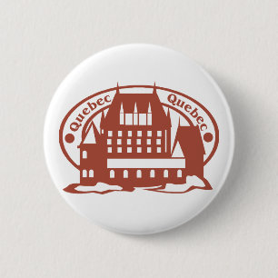 Quebec Stamp 6 Cm Round Badge