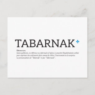 Québec Tabarnak Juron Joual Humour Français Postcard