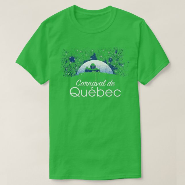 Quebec Winter Carnival Ice Hotel Snow Cold Festiva T-Shirt (Design Front)