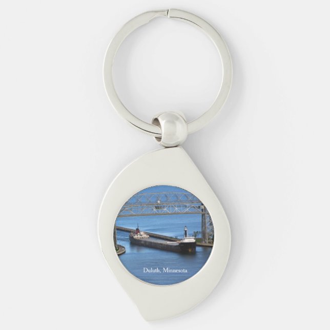 Quebecois & Duluth Aerial Lift Bridge Key Ring (Front)