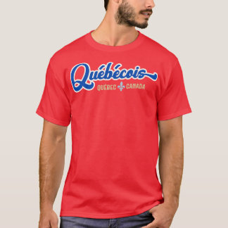 Quebecois Proud French Canadian du Quebec Dark Blu T-Shirt