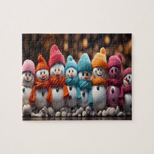 Quebra-Cabeça Bonecos de Neve Jigsaw Puzzle