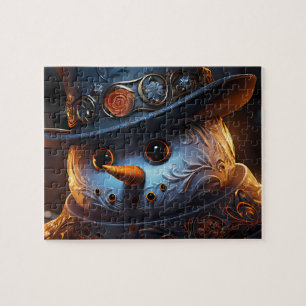 Quebra-Cabeça (Puzzle) Boneco de Neve Estiloso Jigsaw Puzzle