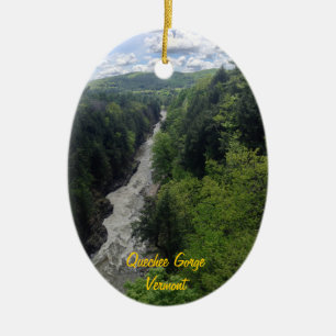 Quechee Gorge, Vermont Ceramic Tree Decoration