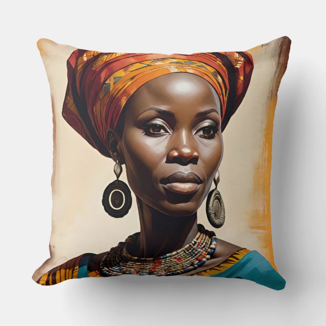 Queen 2 Throw Pillow (Front)