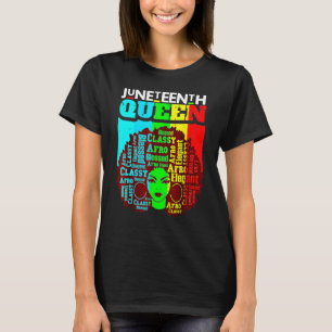 Queen Afro Melanin Black Girl Magic Women Girls 1 T-Shirt