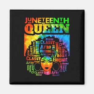 Queen Afro Melanin Black Girl Magic Women Tie Dye Magnet