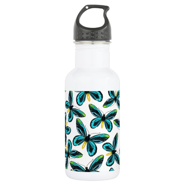 Queen Alexandra' s birdwing butterfly pattern 532 Ml Water Bottle (Front)