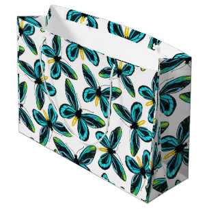 Queen Alexandra' s birdwing butterfly pattern Large Gift Bag