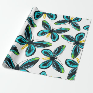 Queen Alexandra' s birdwing butterfly pattern Wrapping Paper