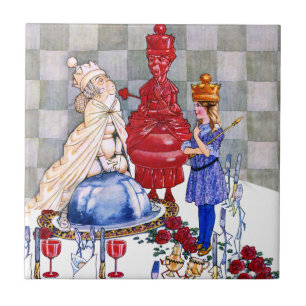 Queen Alice, the Red Queen and The White Queen Ceramic Tile