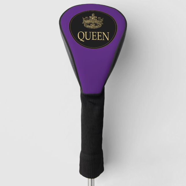 Queen and Crown Emblem Golf Head Cover (Front)