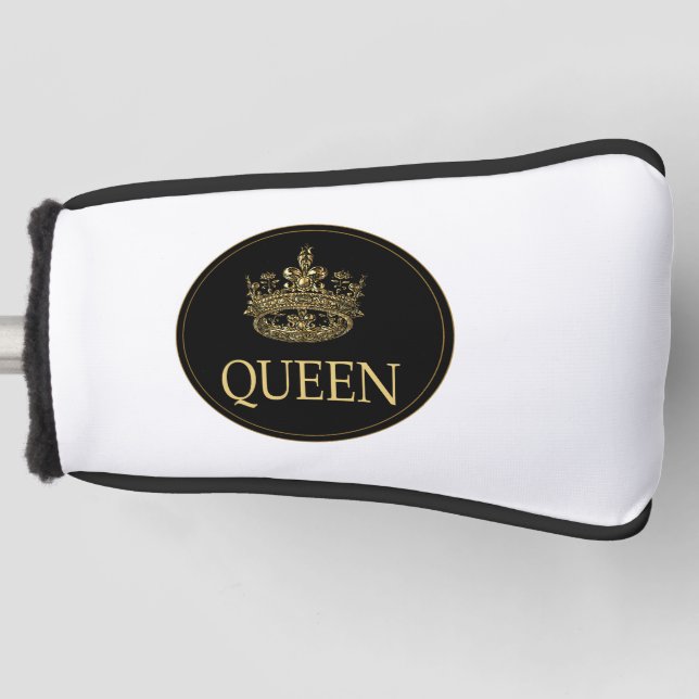 Queen and Crown Emblem  Golf Head Cover (Front)