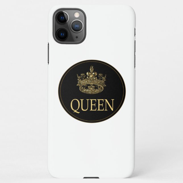 Queen and Crown Emblem iPhone Case (Back)