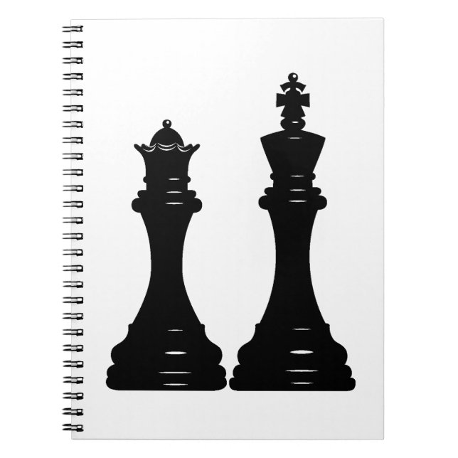 Queen and king chess pieces notebook (Front)
